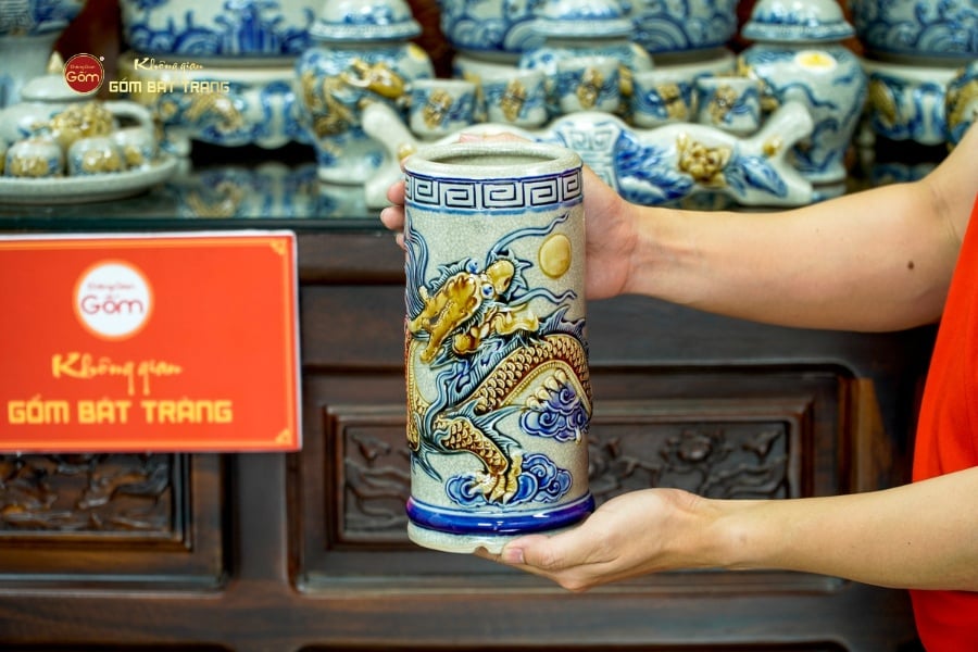 [Set Cao Cấp] Bộ Đồ Thờ Gia Tiên Men Rạn (17 món)