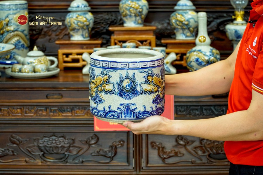 [Set Cơ Bản] Bộ Đồ Thờ Gia Tiên Men Rạn (15 món)