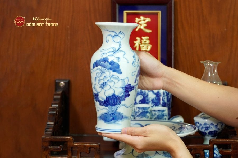 [Set Cơ Bản] Bộ Đồ Thờ Ông Táo Men Lam (6 món)