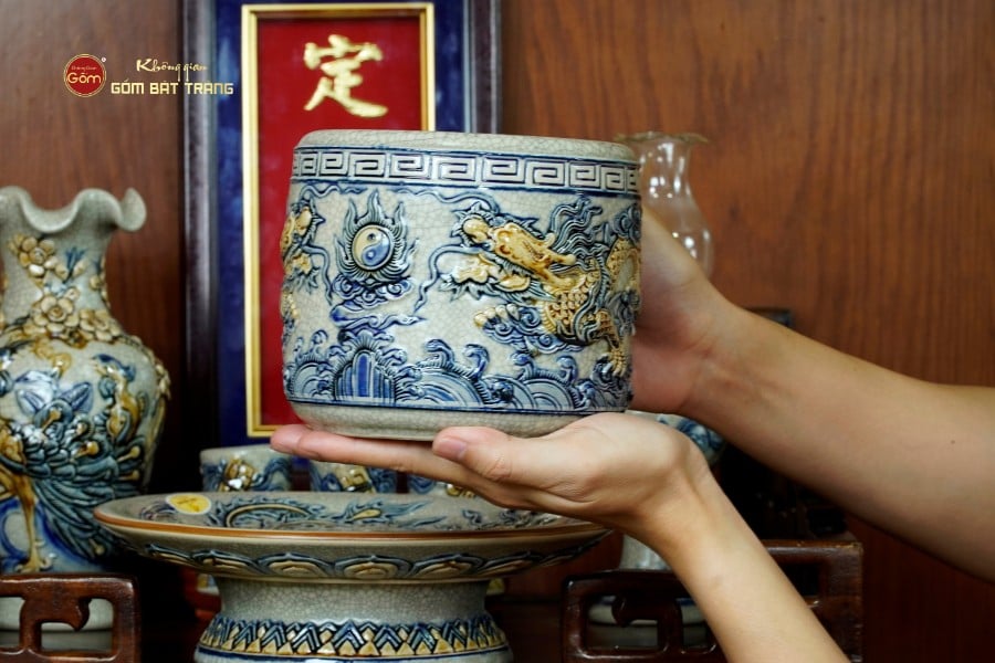 Bộ Đồ Thờ Ông Táo Men Rạn