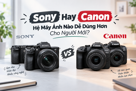 Sony Hay Canon: Hệ Máy Ảnh Nào Dễ Dùng Hơn Cho Người Mới?