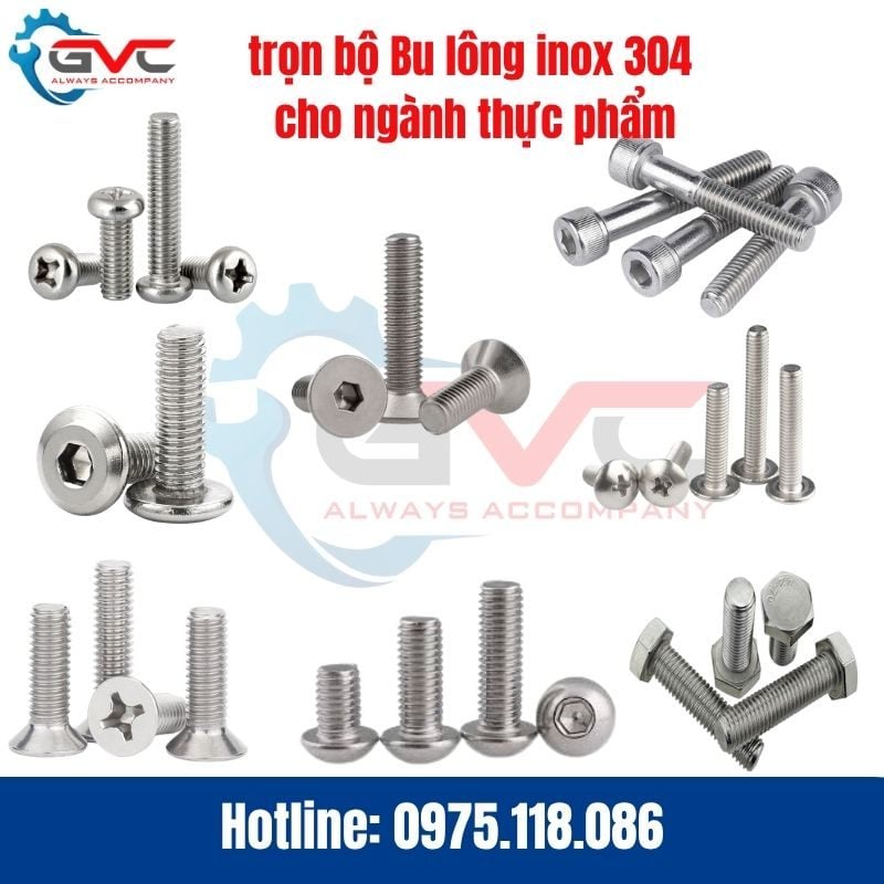 Bu Lông Lục Giác Ngoài Inox 304 Ngành Thực Phẩm – Tiêu Chuẩn Và Lưu Ý Kỹ Thuật