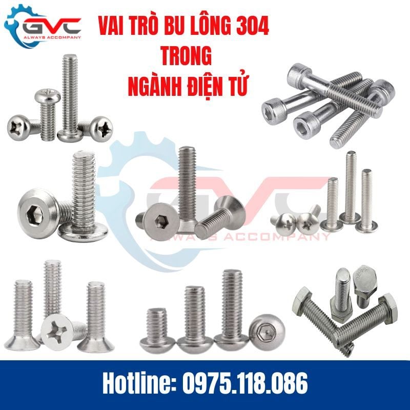 Bu Lông Inox 304 Ngành Điện Tử, Lắp Máy Samsung, LG – Thông Số Và Đặt Hàng