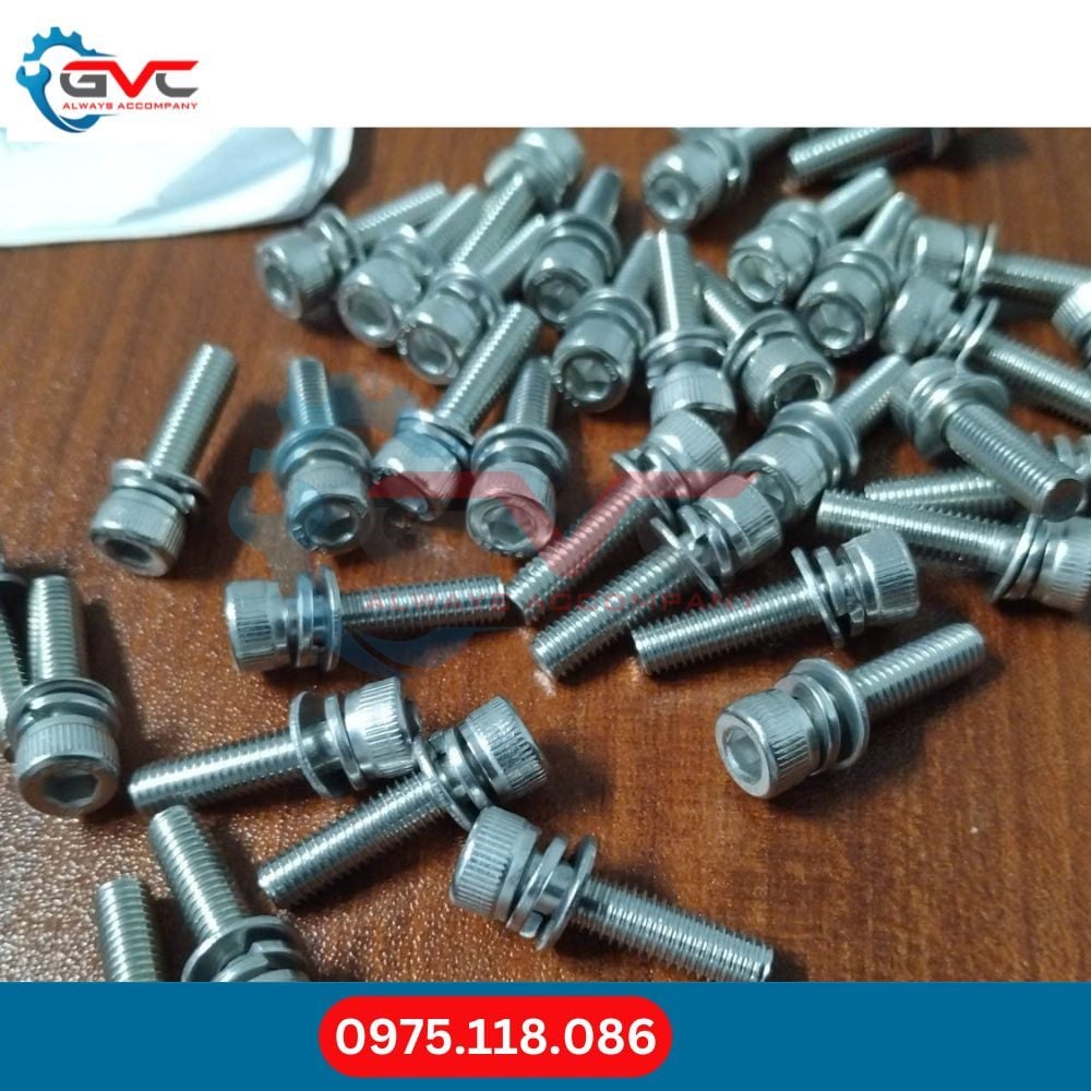 Ưu Điểm và Ứng Dụng Bu Lông Lục Giác Chìm Đầu Trụ Liền Long Đen Inox 304 Chuẩn Kỹ Thuật