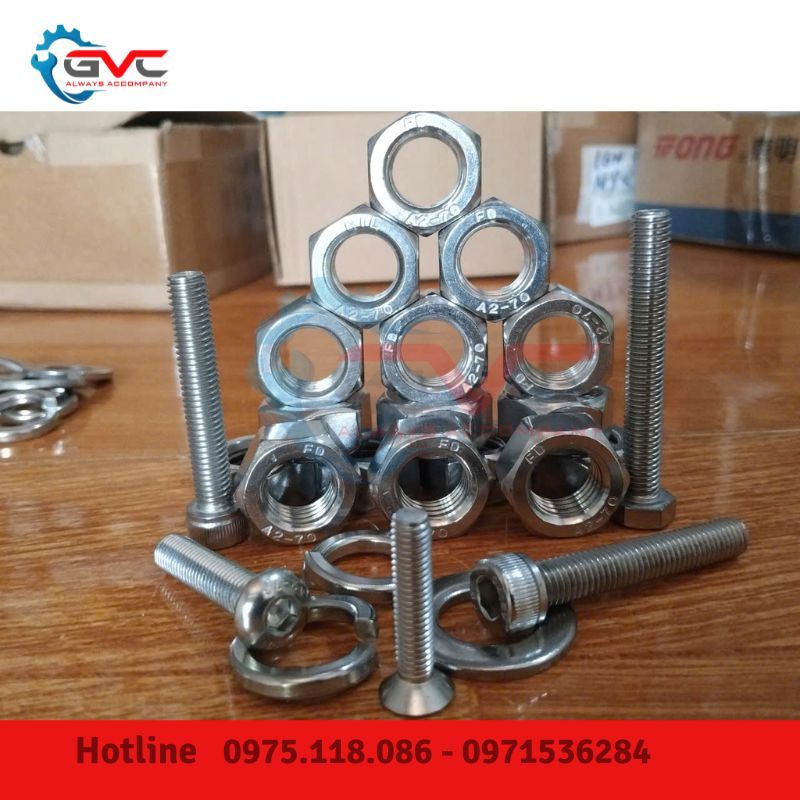 Tổng hợp các loại bu lông lục giác: Đầu trụ, chỏm cầu, đầu bằng – So sánh chi tiết [Cập nhật 2025]