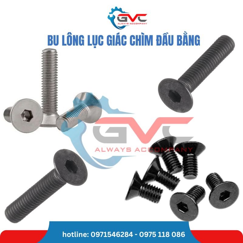 Bu lông lục giác chìm đầu bằng – Giải pháp tối ưu cho các chi tiết yêu cầu độ phẳng cao