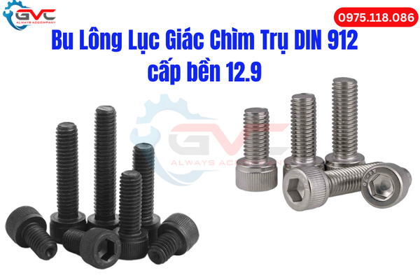 Tổng kho bu lông lục giác chìm DIN 912 giá sỉ tại Hà Đông GVC