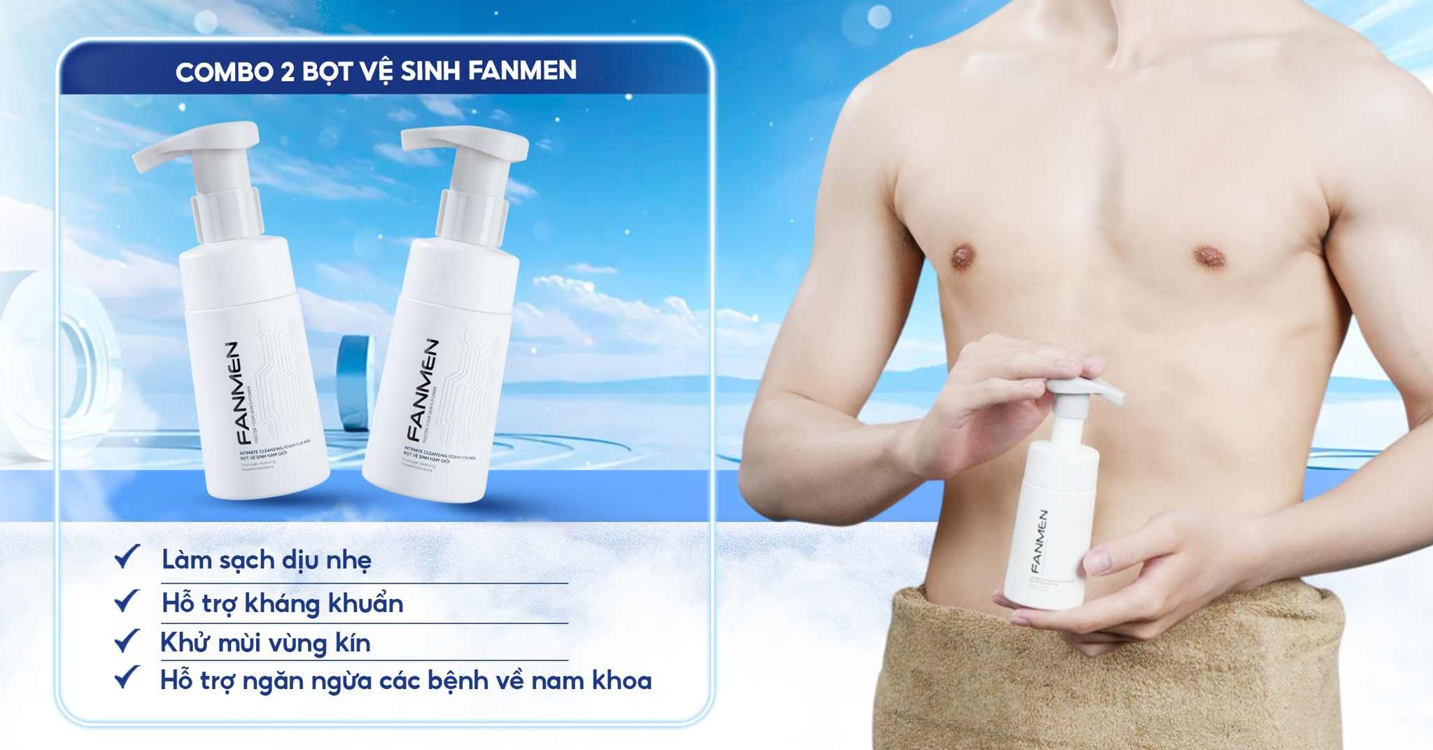 combo bọt vệ sinh Fanmen