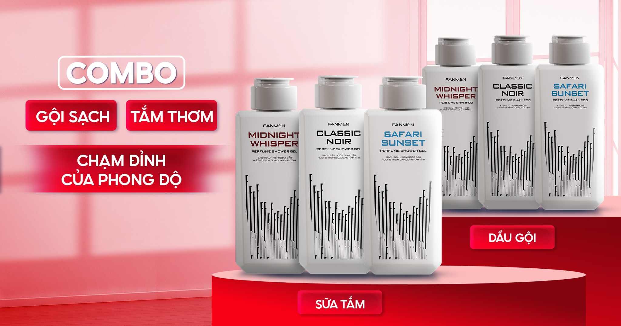 COMBO SỮA NAM TẮM & DẦU GỘI NAM