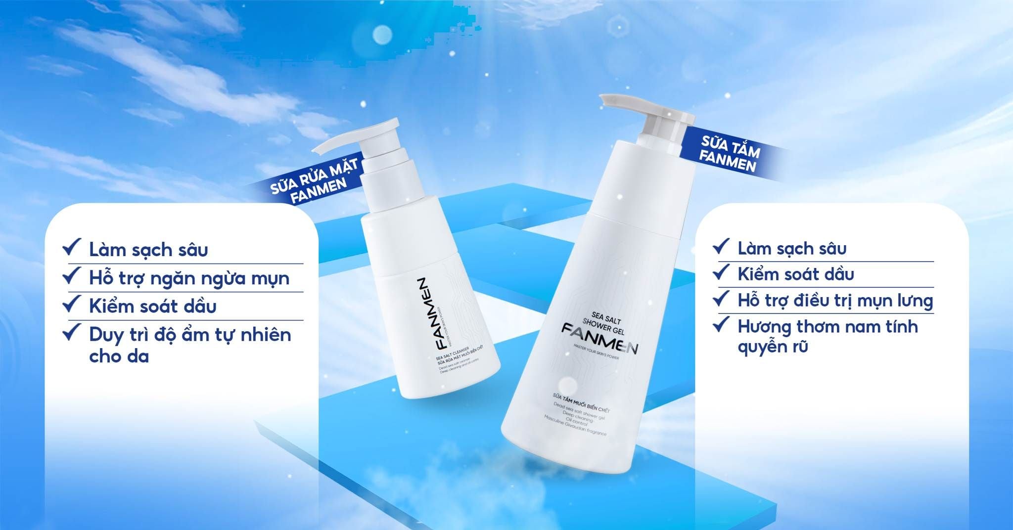 Sữa rửa mặt và sữa tắm Fanmen