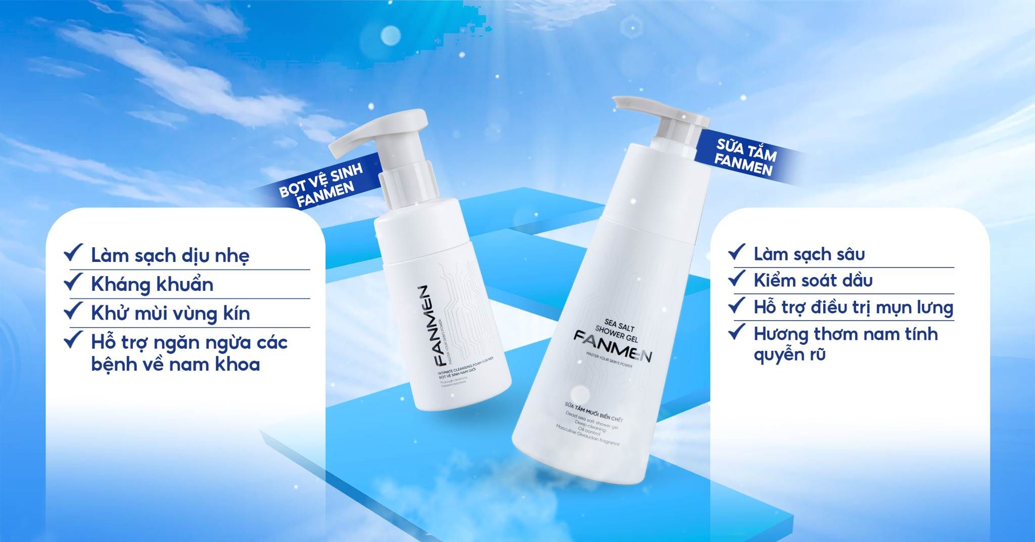 Sữa tắm và bọt vệ sinh Fanmen