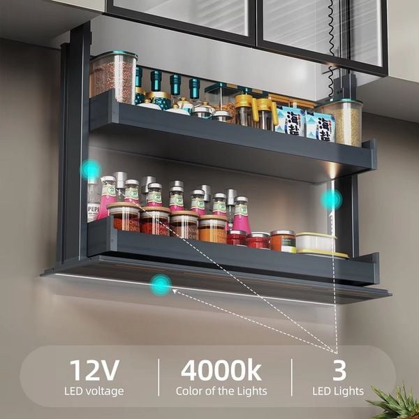 Giá Gia Vị Nâng Hạ Điện Tự Động Eurogold ESV8990Pro