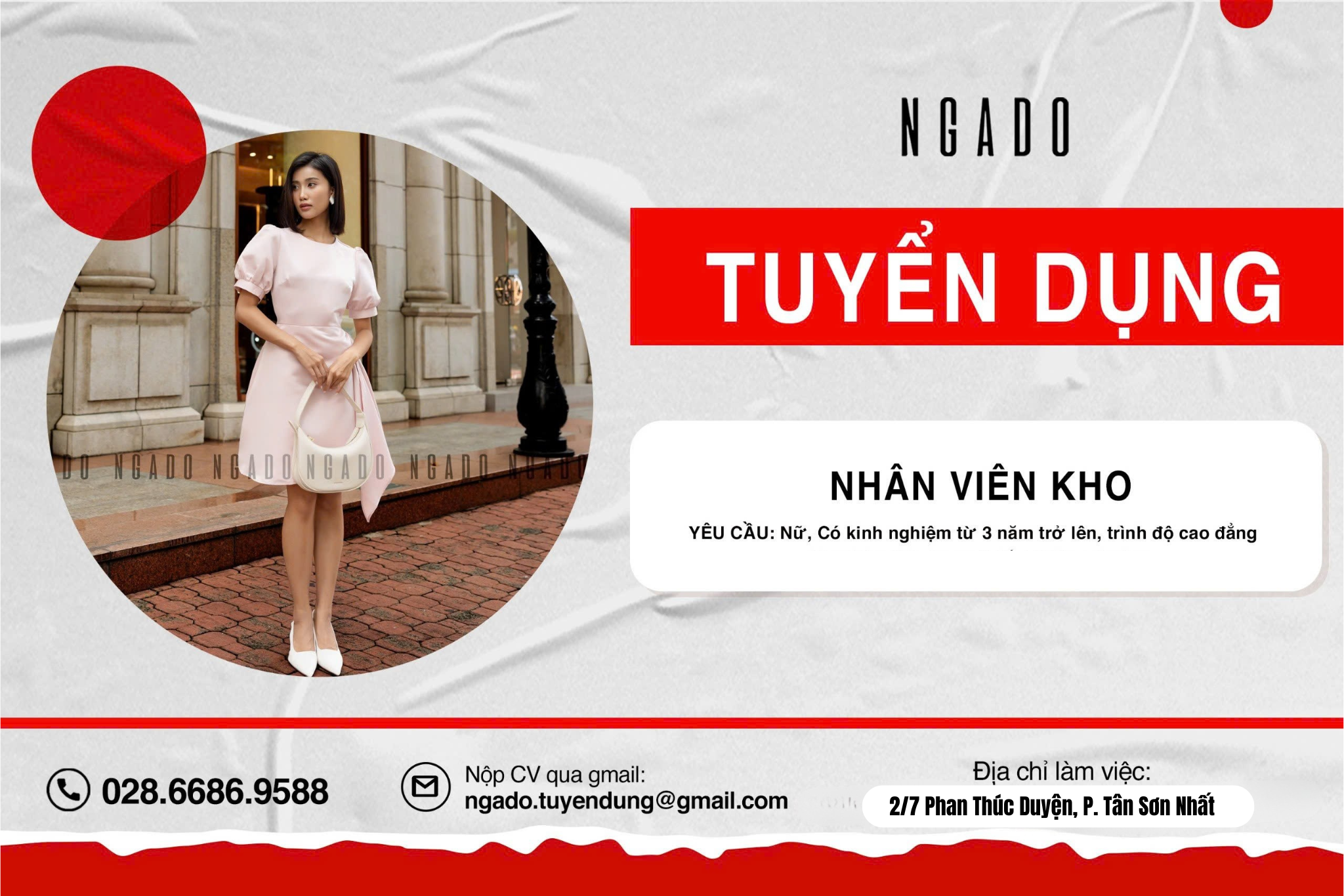 NGADO tuyển dụng: NHÂN VIÊN KHO
