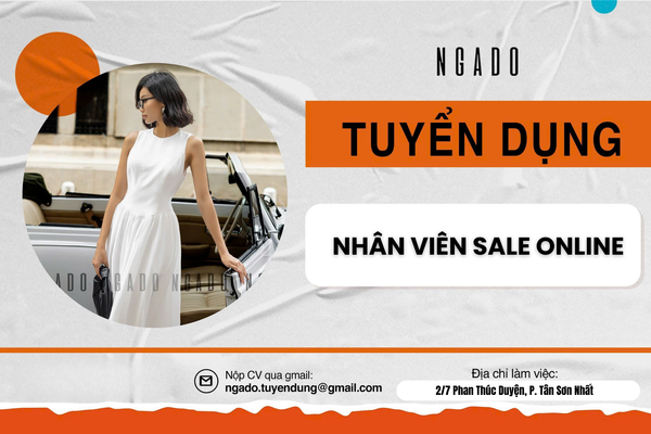 NGADO tuyển dụng: NHÂN VIÊN TƯ VẤN ONLINE (SALE ONLINE)