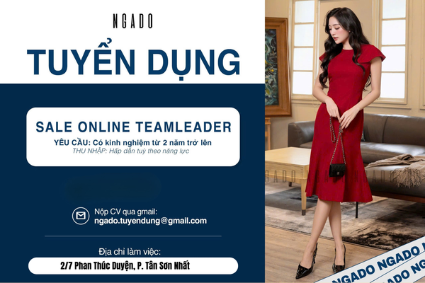NGADO tuyển dụng: TRƯỞNG NHÓM SALE ONLINE