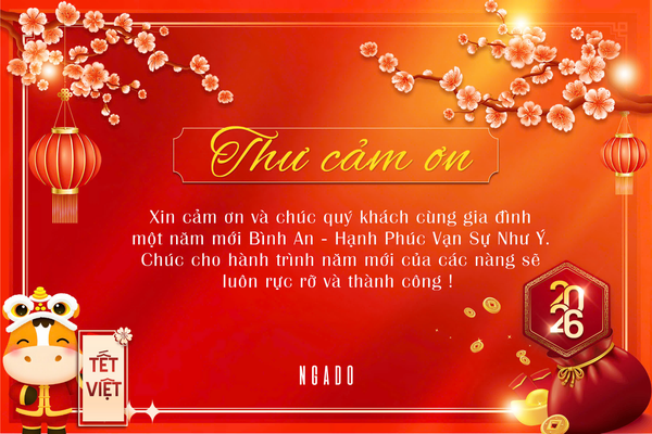 THƯ CẢM ƠN TỪ NGADO ĐẾN QUÝ KHÁCH HÀNG THÂN YÊU