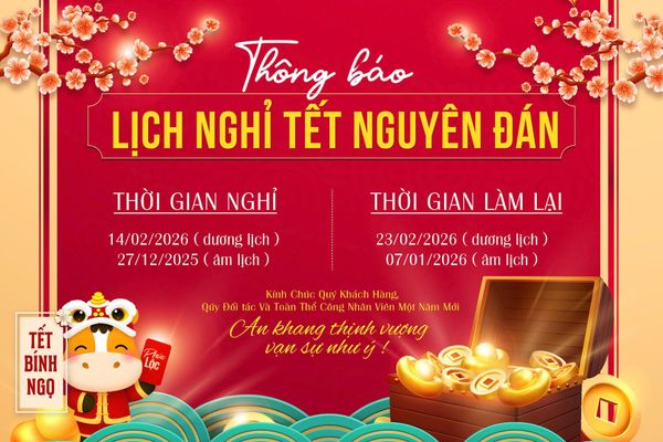 THÔNG BÁO TỪ NGADO: LỊCH NGHỈ TẾT BÍNH NGỌ 2026