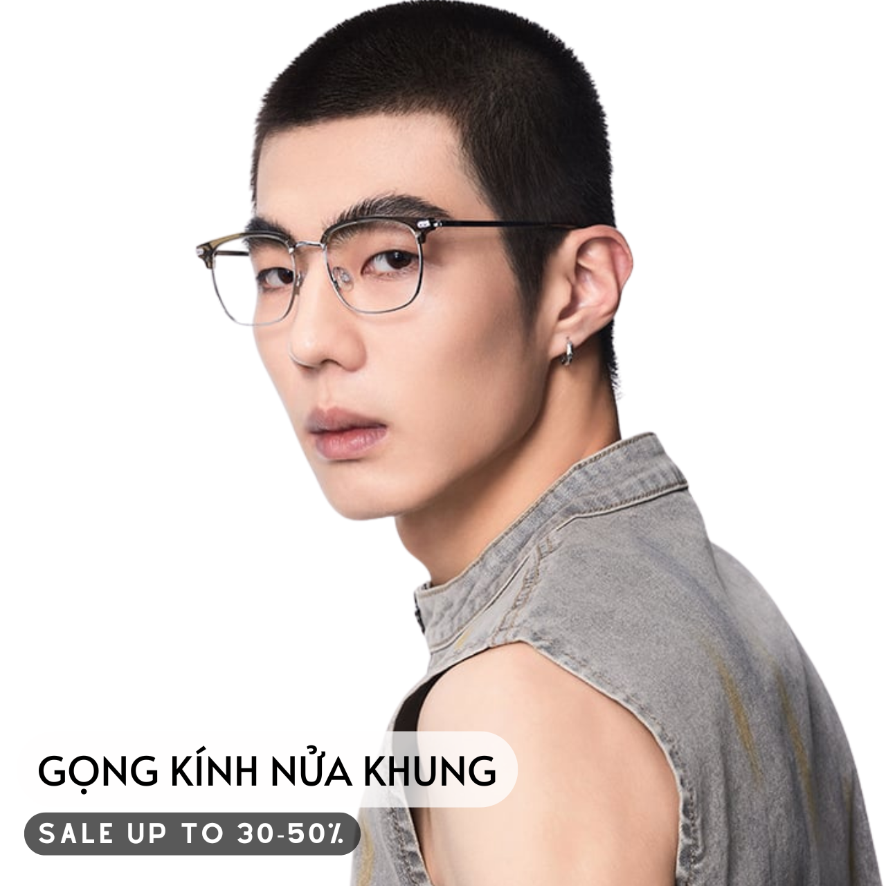 Gọng nửa khung/ xẻ cước