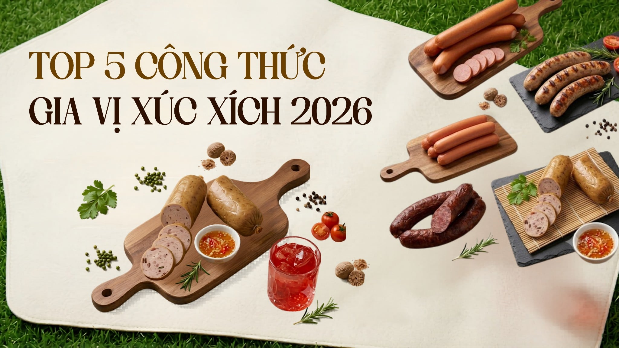 Top 5 công thức phối trộn Gia vị thực phẩm xúc xích năm 2026