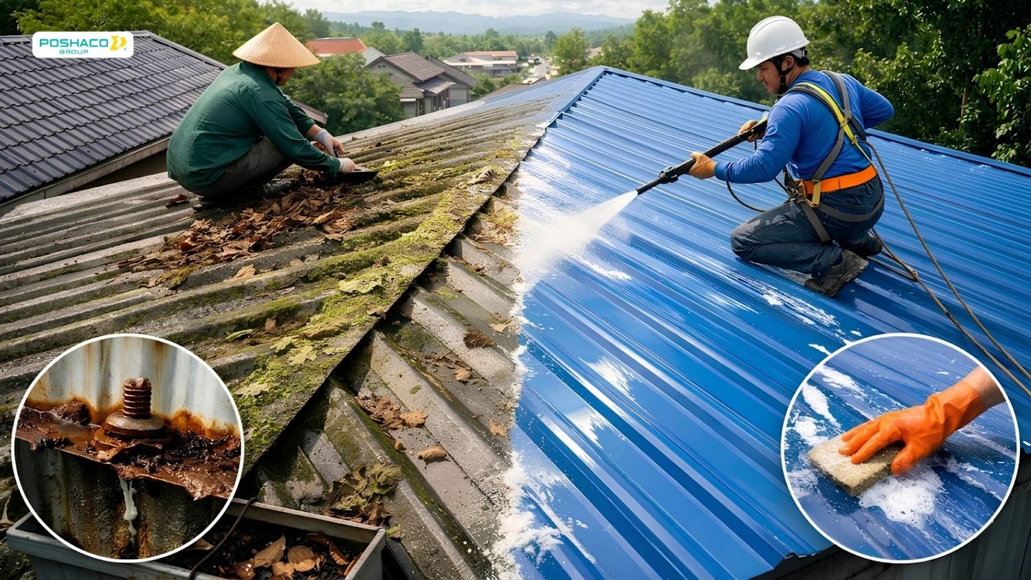 Vệ Sinh Mái Tôn Đúng Cách - Mái Bền Đẹp Hàng Chục Năm