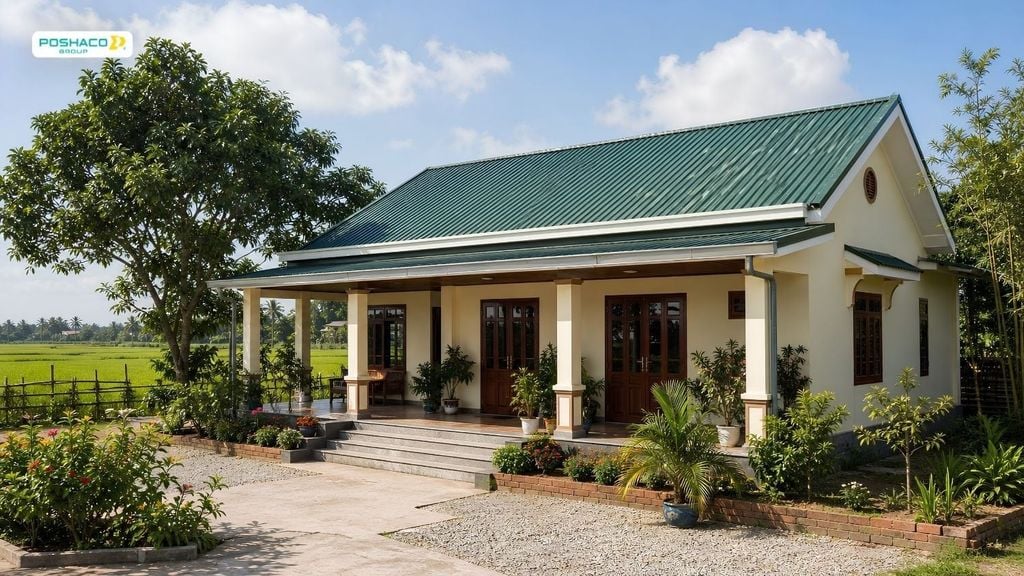 Nhà Cấp 4 Mái Tôn Nông Thôn: Mẫu Đẹp, Tiết Kiệm Và Bền Mát