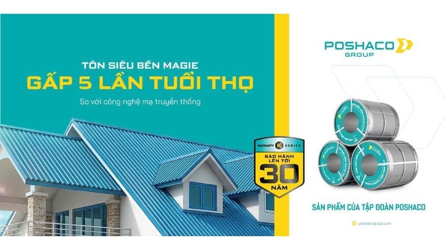 Tôn mạ màu Poshaco – Giải pháp mái tôn thế hệ mới cho mọi công trình