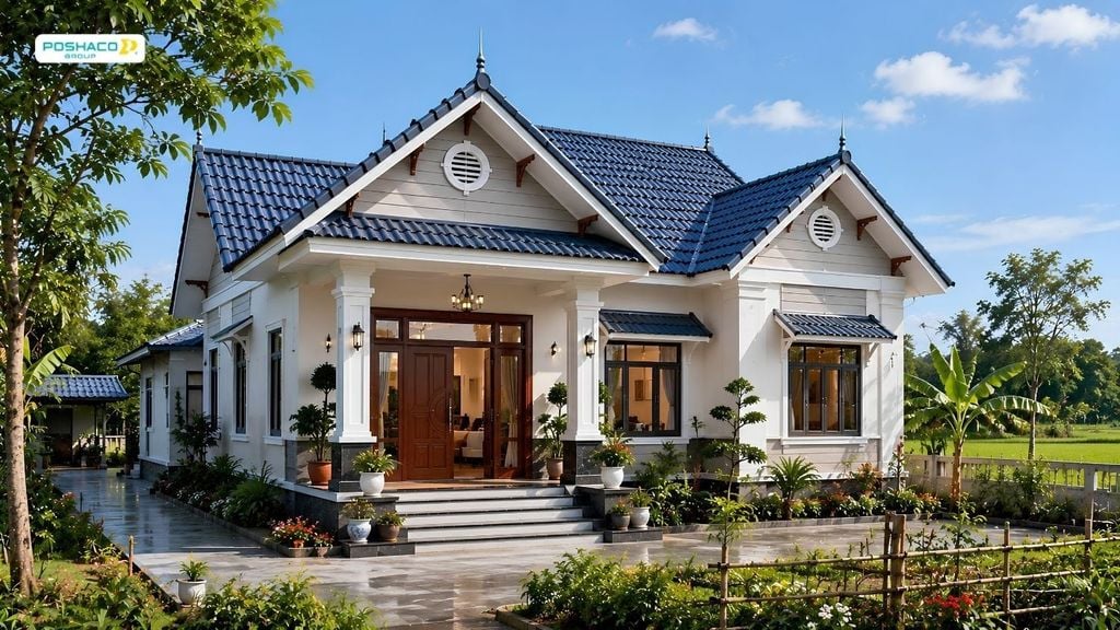 Mẫu nhà cấp 4 mái thái ở nông thôn