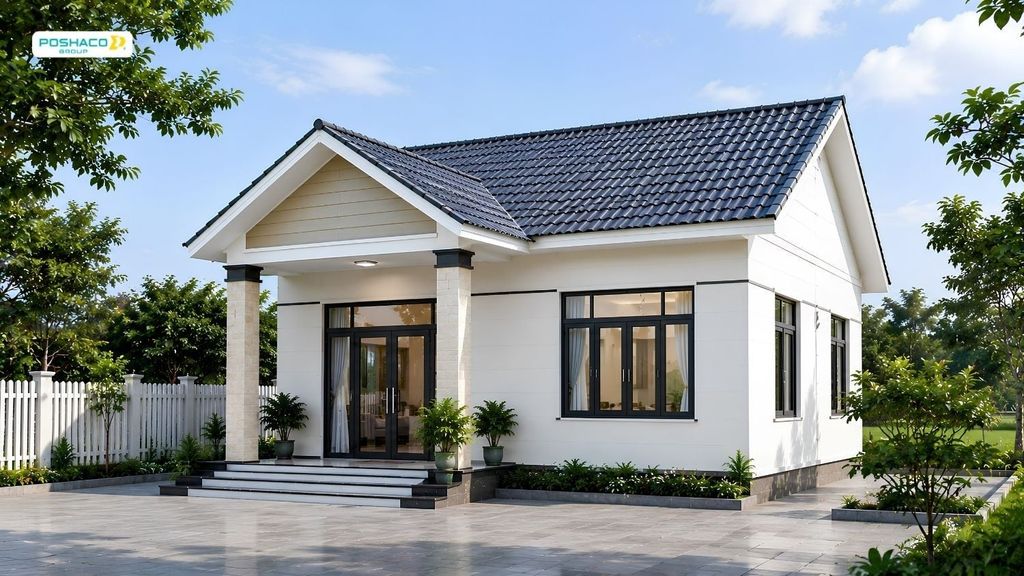Mẫu nhà mái thái cấp 4 đơn giản