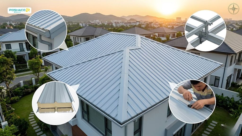 Cách tính chi phí lợp mái tôn xốp