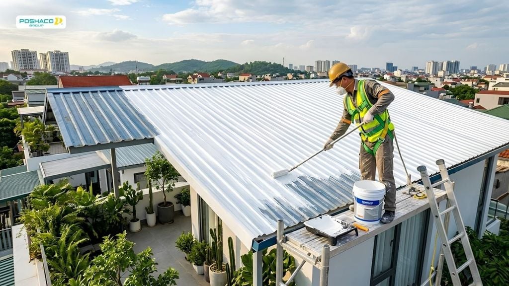Sơn chống nóng mái tôn
