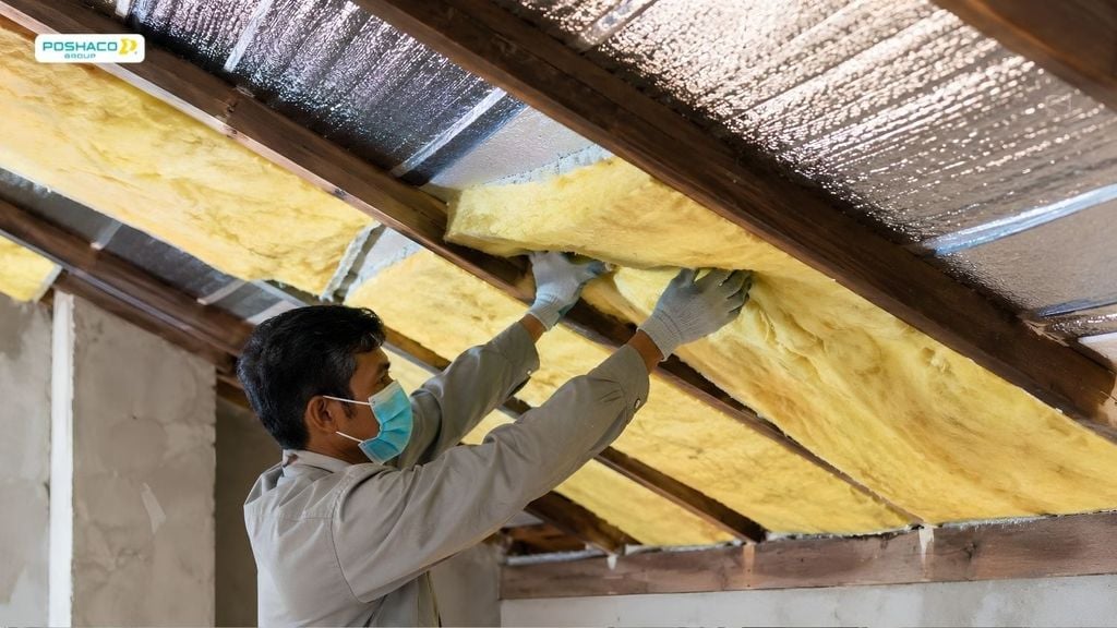 Dùng túi khí, bông thủy tinh hoặc vật liệu cách nhiệt