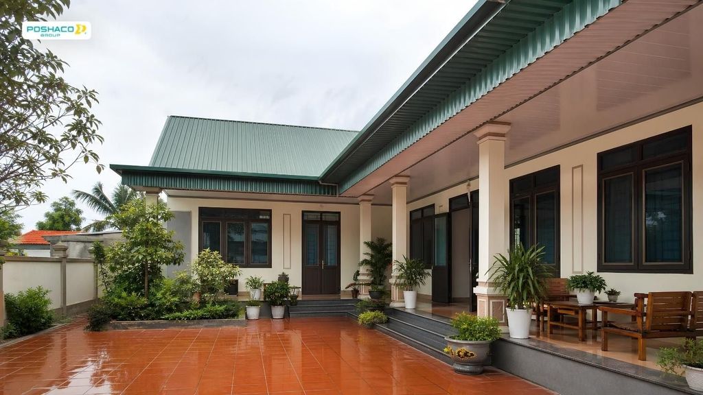 Ưu điểm của nhà cấp 4 chữ L mái tôn