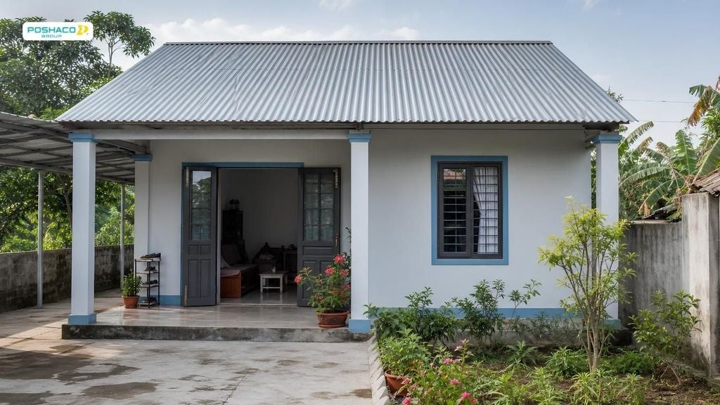Nhà cấp 4 mái tôn dưới 100 triệu