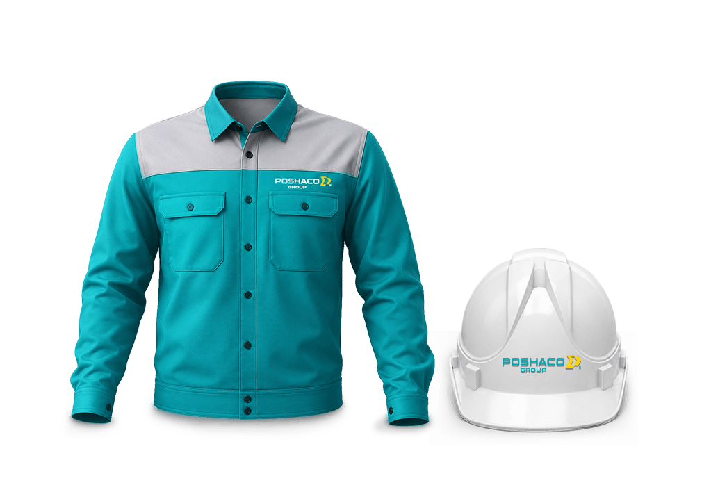 Đồng phục và mũ bảo hộ Poshaco Pro