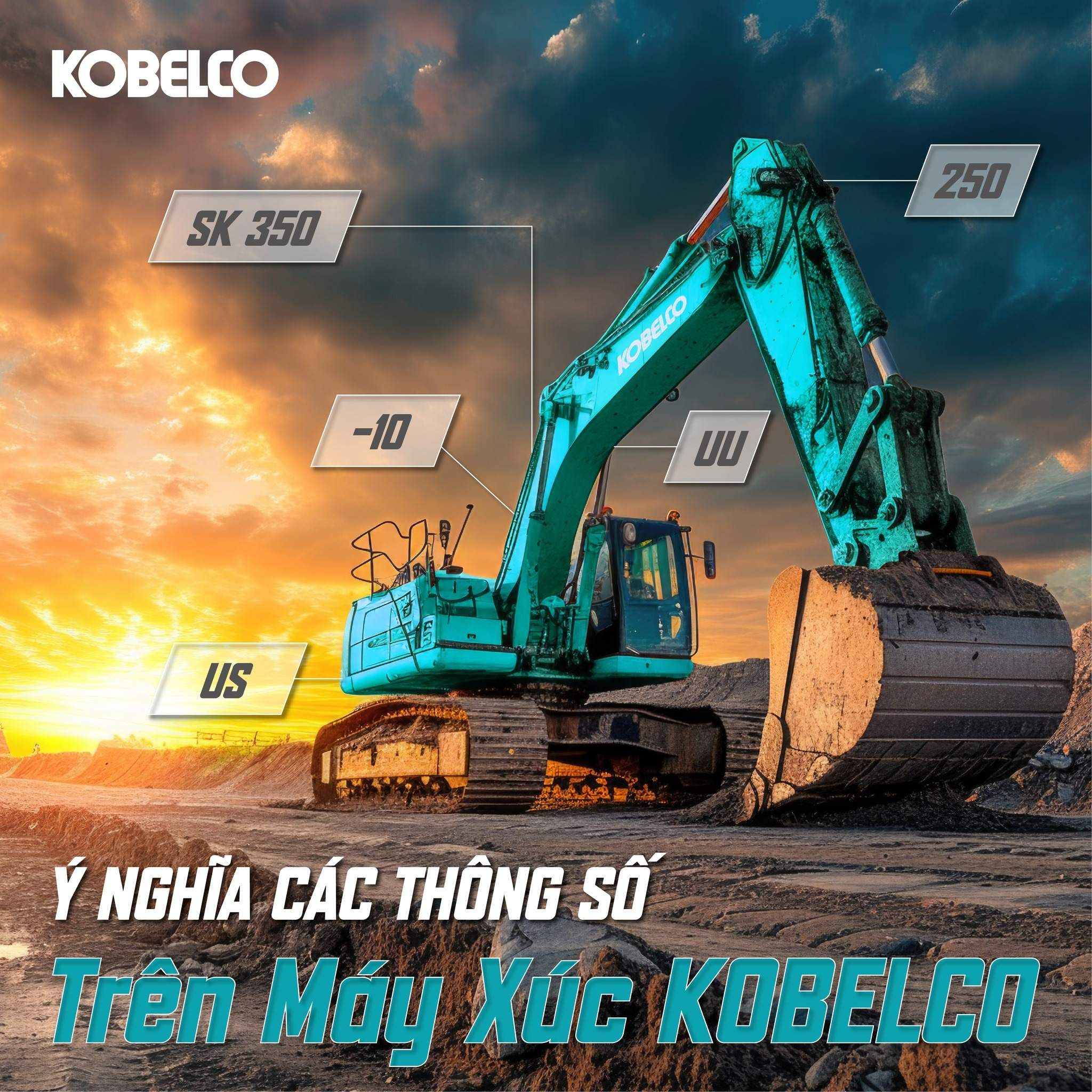 Ý NGHĨA CÁC KÍ HIỆU MODEL TRÊN MÁY XÚC ĐÀO KOBELCO