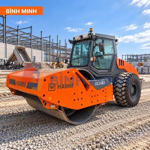 Ứng dụng thực tế của xe lu HAMM HC268D
