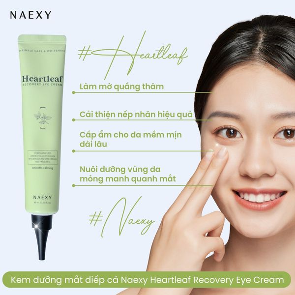 KEM DƯỠNG MẮT DIẾP CÁ NAEXY HEARTLEAF RECOVERY EYE CREAM 2