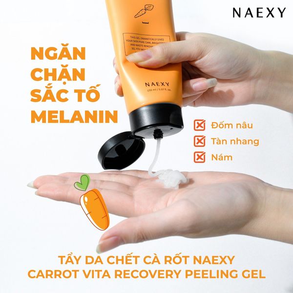 TẨY DA CHẾT CÀ RỐT NAEXY CARROT VITA RECOVERY PEELING GEL 3