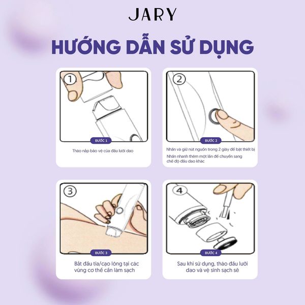 hướng dẫn sử dụng máy cạo lông 2 đầu Jary