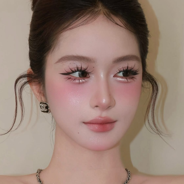 đánh phấn má đúng cách cho gương mặt trái xoan