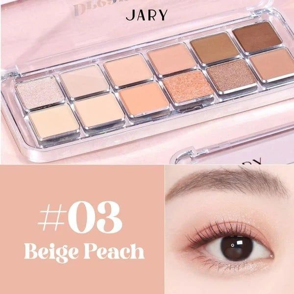 bảng phấn mắt tone hồng Jary 12 ô màu 03