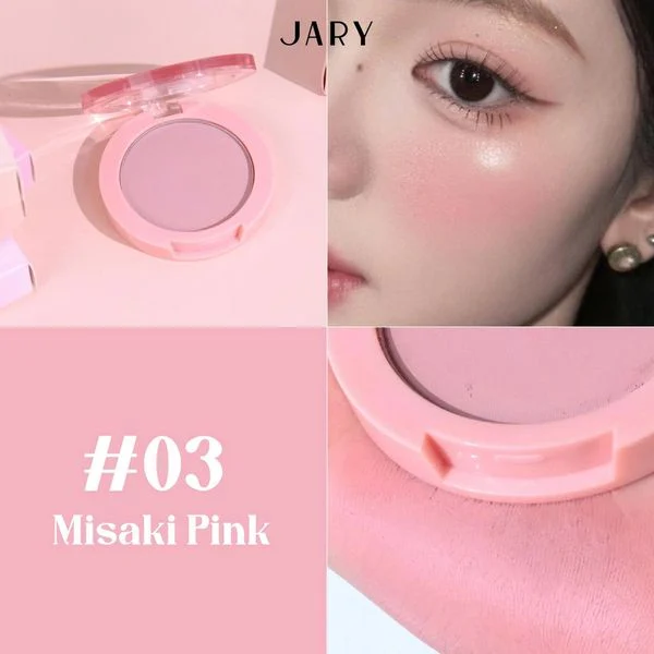 đánh phấn má đúng cách bằng phấn má Jary màu 03