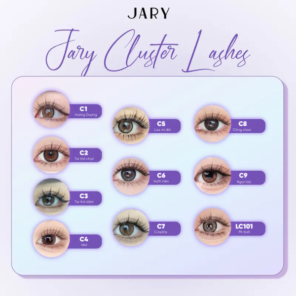 chọn lông mi giả phù hợp Jary Cluster Lashes