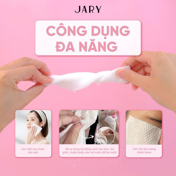 KHĂN MẶT DÙNG MỘT LẦN JARY DISPOSABLE FACE TOWEL - DẠNG CUỘN công dụng