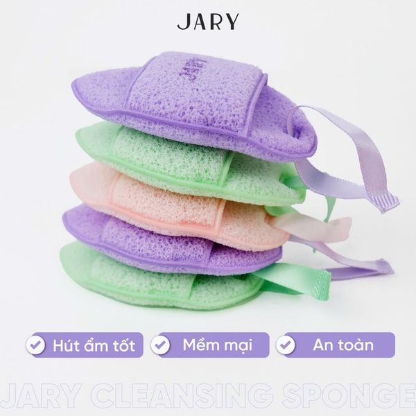 3 MIẾNG RỬA MẶT BỌT BIỂN JARY CLEANSING SPONGE - CP01
