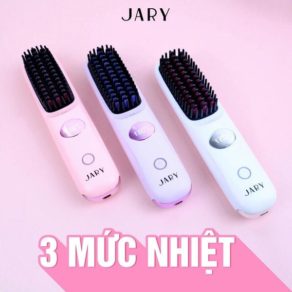 LƯỢC ĐIỆN CHẢI TÓC KHÔNG DÂY ION ÂM JARY ION ELECTRIC HAIR COMB - MÀU TÍM