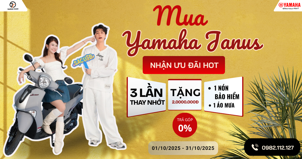 Chương trình khuyến mại Janus tháng 10 – Mua Yamaha Janus với ưu đãi cực hot tới 3 triệu đồng