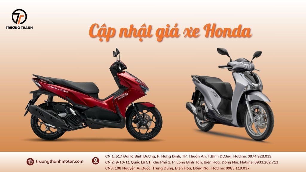 Cập nhật giá xe Honda mới nhất Tháng 3/2026
