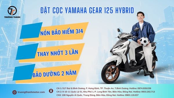 Nhận đặt cọc Yamaha Gear 125 Hybrid với vô vàn quà tặng tại Trường Thành Motor