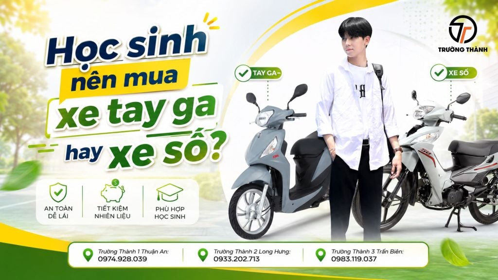 Học sinh nên mua xe tay ga hay xe số? Chọn đúng xe 50cc phù hợp nhu cầu